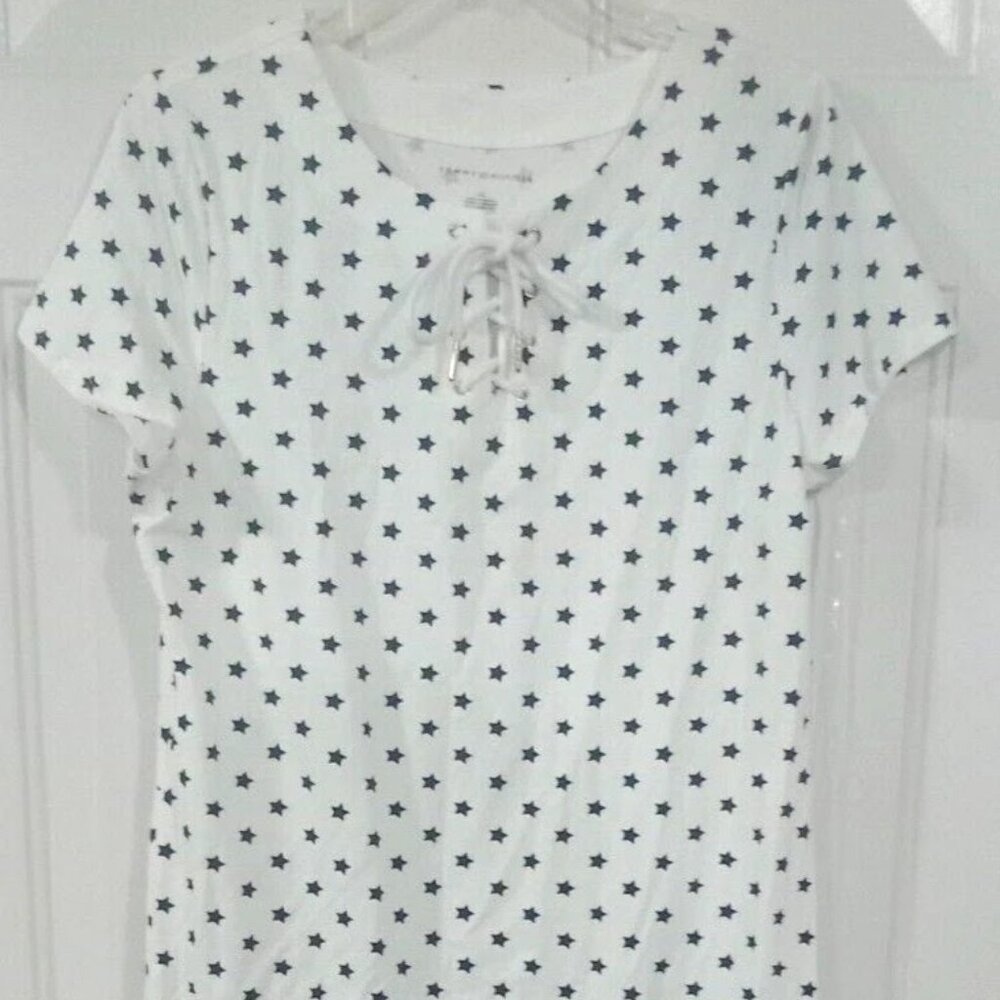 Tommy Hilfiger Star Print Knit Dress Navy Stars